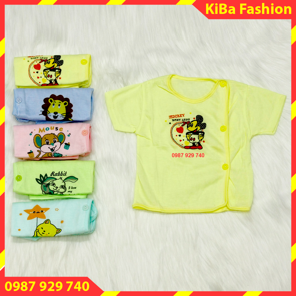Combo 5 Áo sơ sinh cộc tay RẺ chất cotton cho bé từ 2- 5kg - ACSS- áo sơ sinh / áo sơ sinh cho bé / áo sơ sinh cộc tay