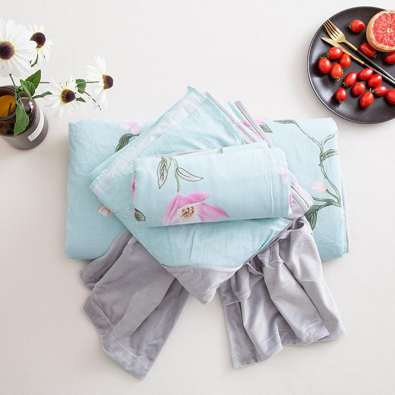 Hoa Mẫu Đơn Đỏ Dày Ấm 100% Cotton Bộ Bốn Chiếc A 100% Cotton B Nhung Pha Lê Hai Người Ga Trải Giường Vỏ Chăn 2.0 M Trên Giường Cung Cấp