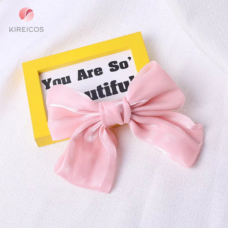 [HCM]Kẹp Tóc Nơ Tiểu Thư Vải Lấp Lánh Hot Trend Nhật Hàn