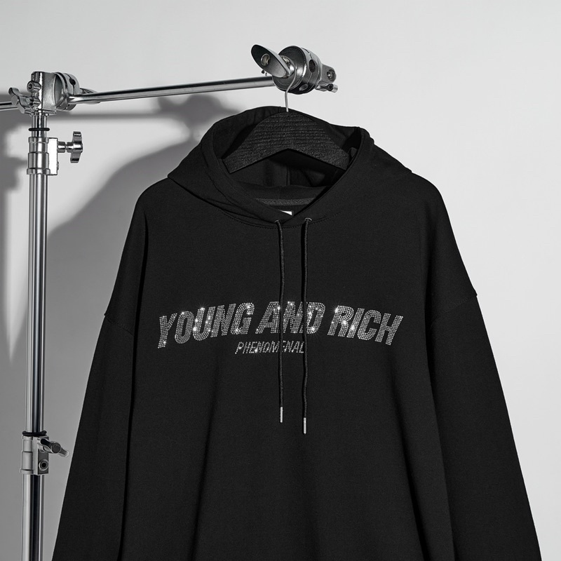 ÁO HOODIE PHENOMENAL - YOUNG AND RICH ( có nón - đính đá )