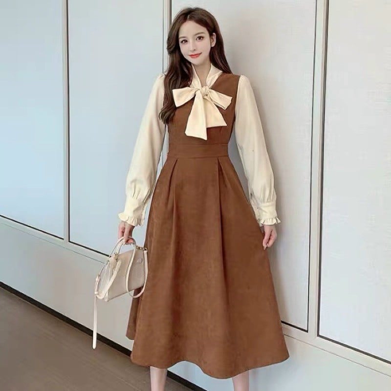 Váy dạ dáng xòe dài