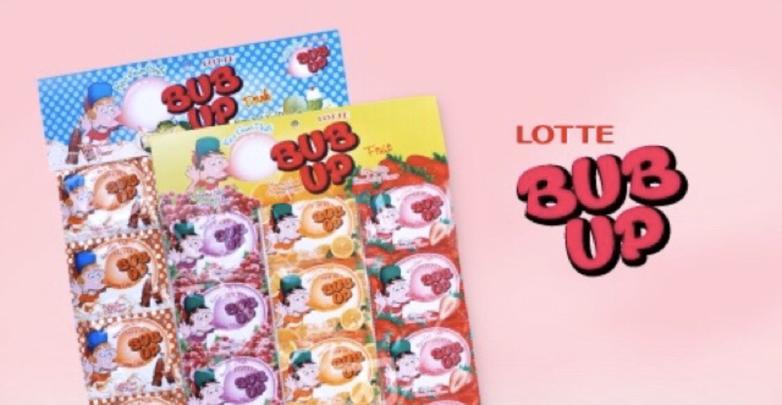 [HCM]Vỉ 24 pack kẹo Gum thổi BUB UP trái cây Lotte