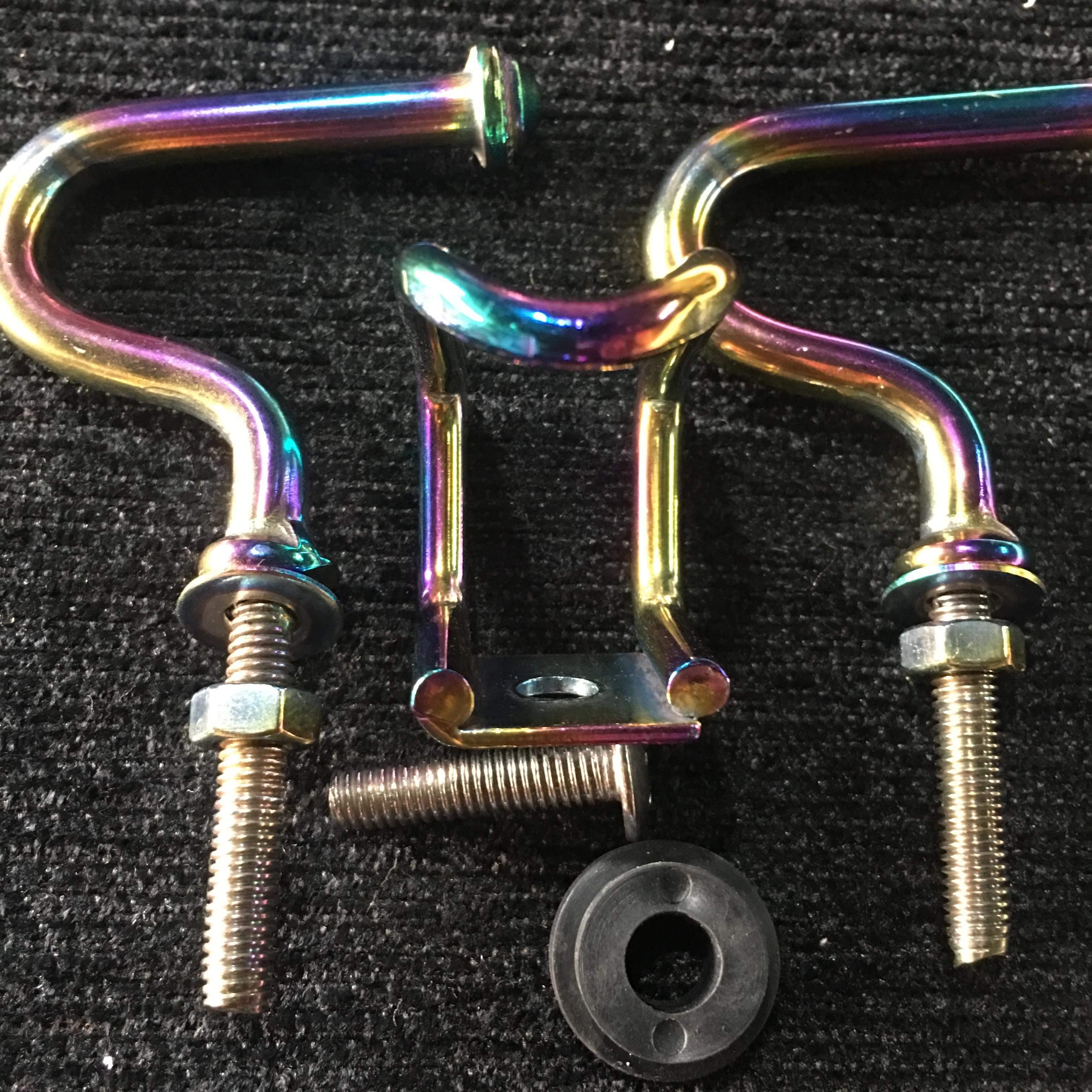 BỘ MÓC TREO ĐỒ BÊN HÔNG BẰNG INOX 7 MÀU CHO XE GẮN MÁY