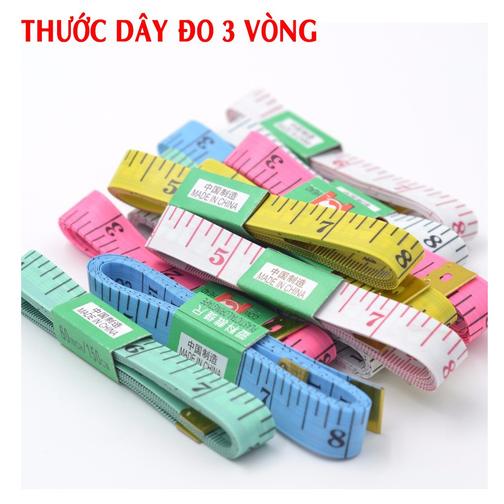 Thước dây đo 150cm - Thước dây may đồ, đo eo đầu bọc sắt