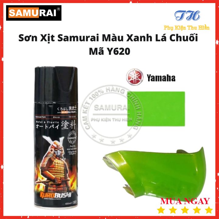 [HCM]Sơn Xịt Samurai Màu Xanh Lá Chuối - Mã Y620