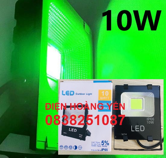 Đèn Led pha 10w ( ánh sáng màu xanh lá )