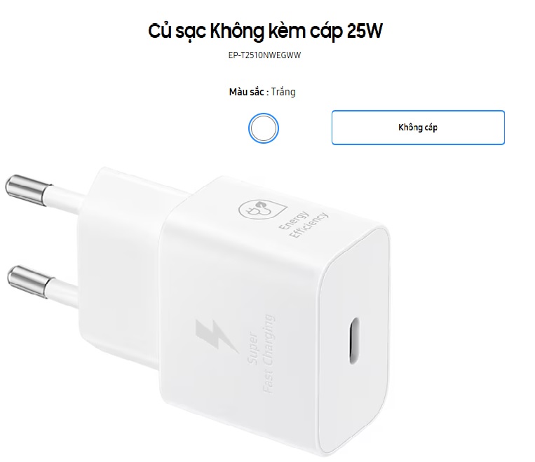 Củ Sạc Samsung 25W ( (EP-T2510) 2023 - Hàng Chính Hãng
