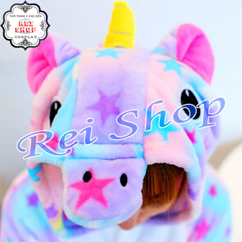 Bộ Đồ Hình Thú Kỳ Lân Unicorn Size Cho Người Lớn