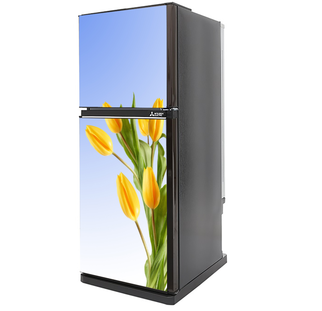 Decal dán trang trí tủ lạnh - hoa tulip