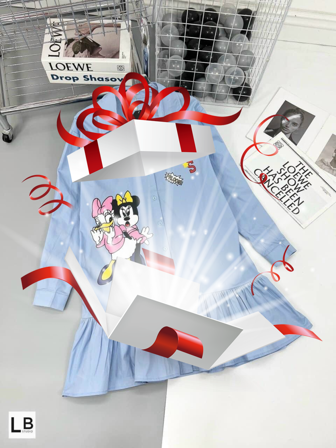 [New Sales 2024] Đầm Babydoll Đuôi Cá Mickey