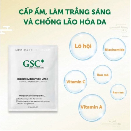 Mặt nạ tái tạo và phục hồi GSC 30ml