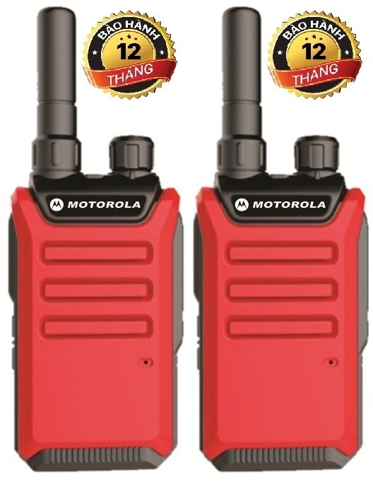 Bộ 2 Bộ đàm Mini Motorola GP600 (Bảo hành 12 tháng)-Màu Đỏ