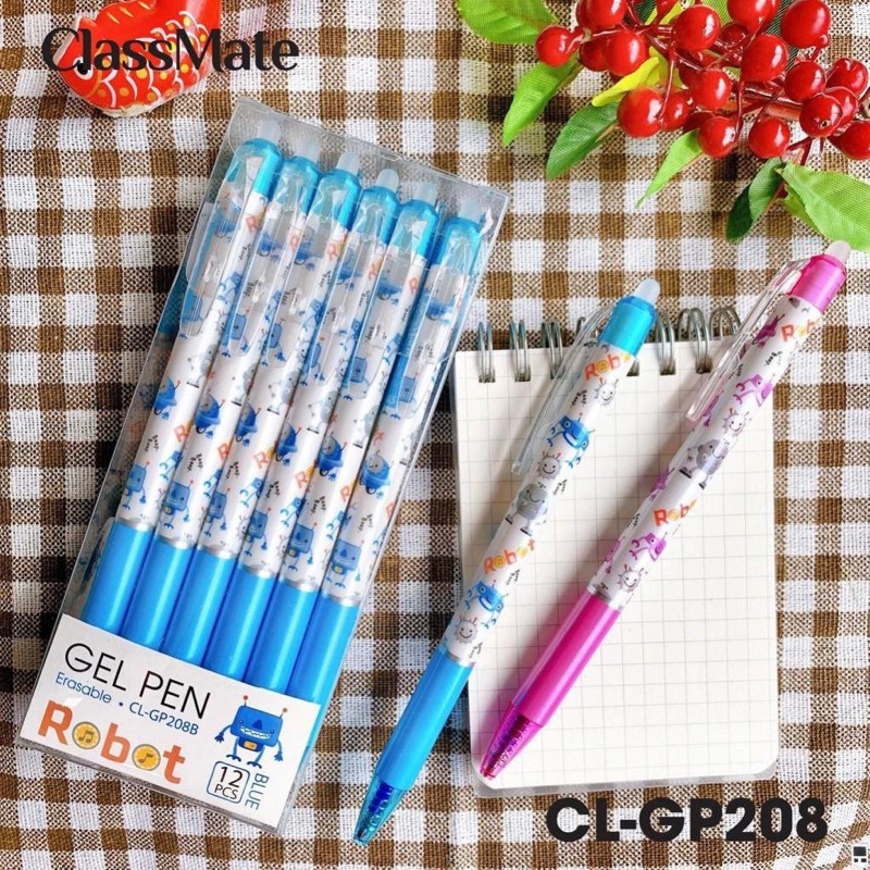 Bút gel bấm xoá được Classmate Robot CL-GP208P.