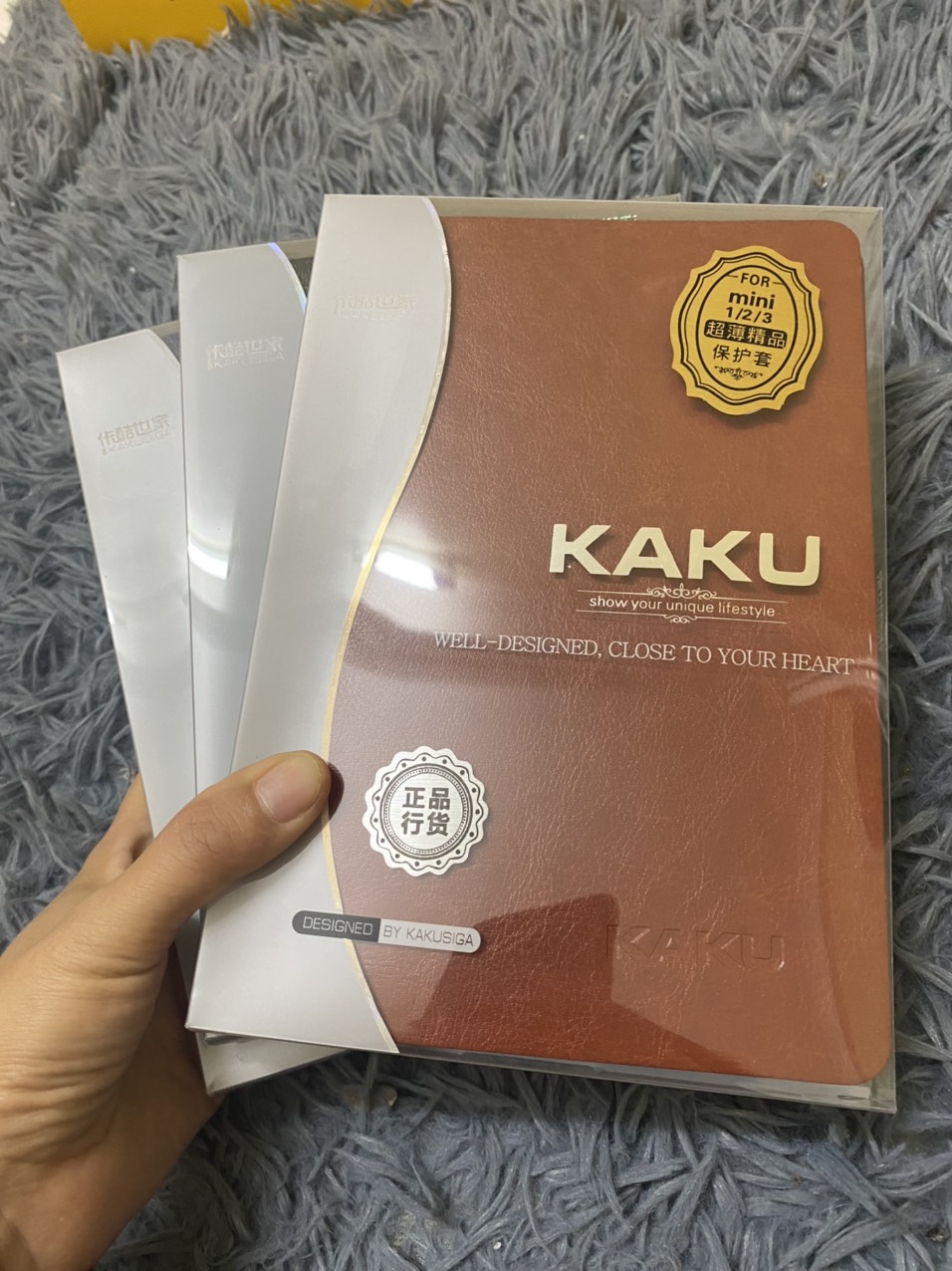 bao da KaKu cho ipad mini 1, mini 2, mini 3, mini 4, mini 5 giá rẻ tích hợp chân đế, tắt mở cảm ứng máy