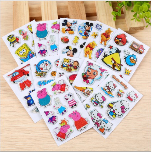 Combo 5 Miếng Dán 3D Sticker Động Vật Giá Sỉ