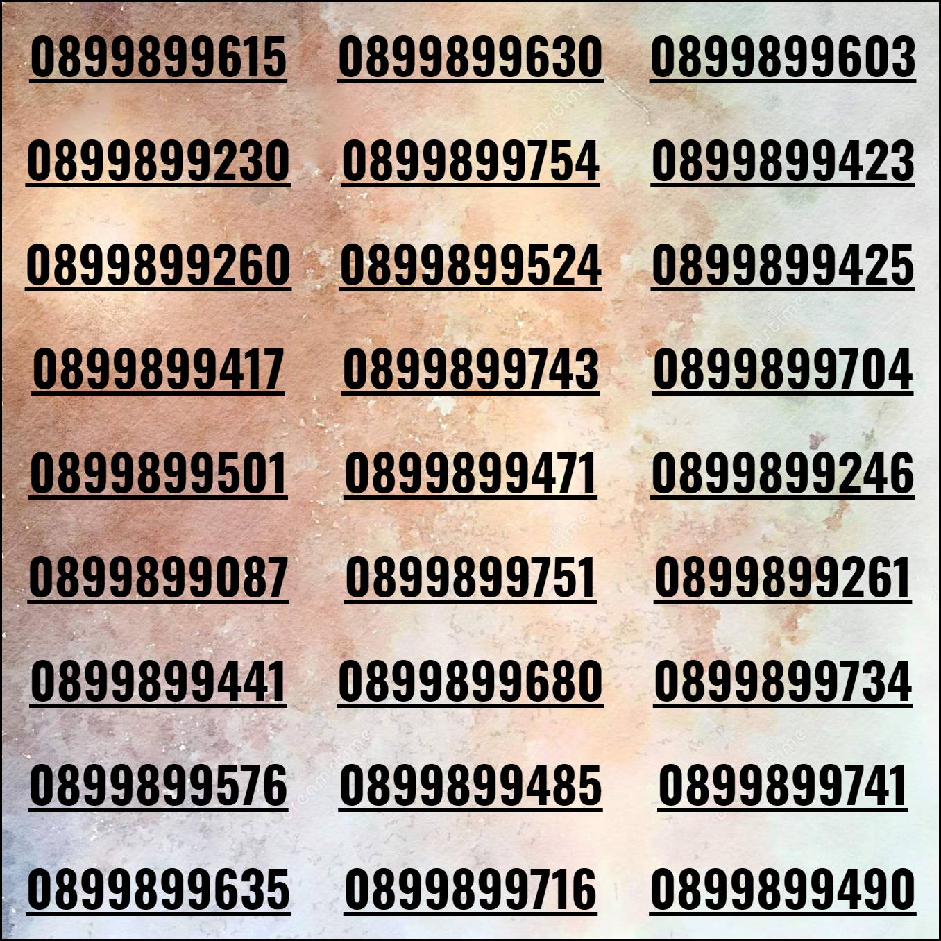 Sim đẹp phong thủy lặp đôi 3 số 899 và tứ quý 7