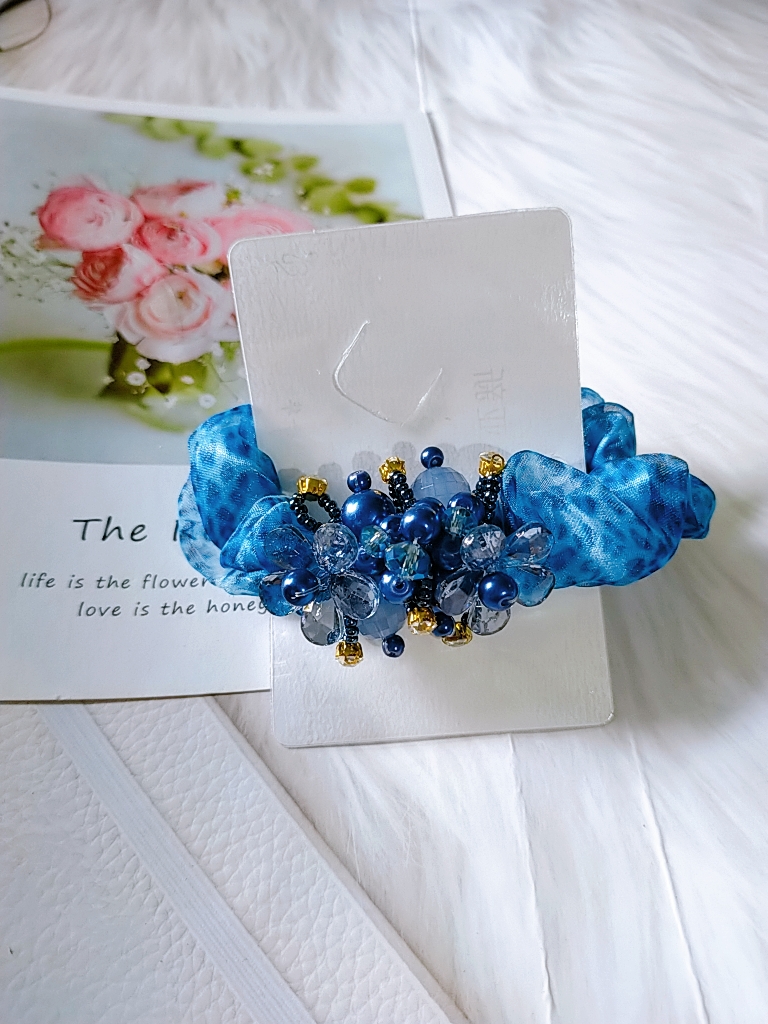 [HCM]Cột tóc scrunchies đính đá xinh xắn