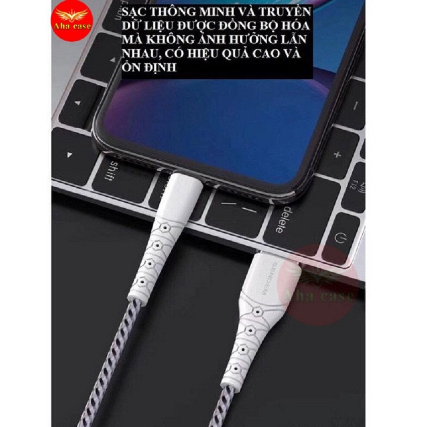 [Cáp Sạc Dù Chống Đứt] SIÊU BỀN -CHÍNH HÃNG SD M25 ✓Dây sạc Iphone Android Type C BH 12 Tháng 1 đổi 1
