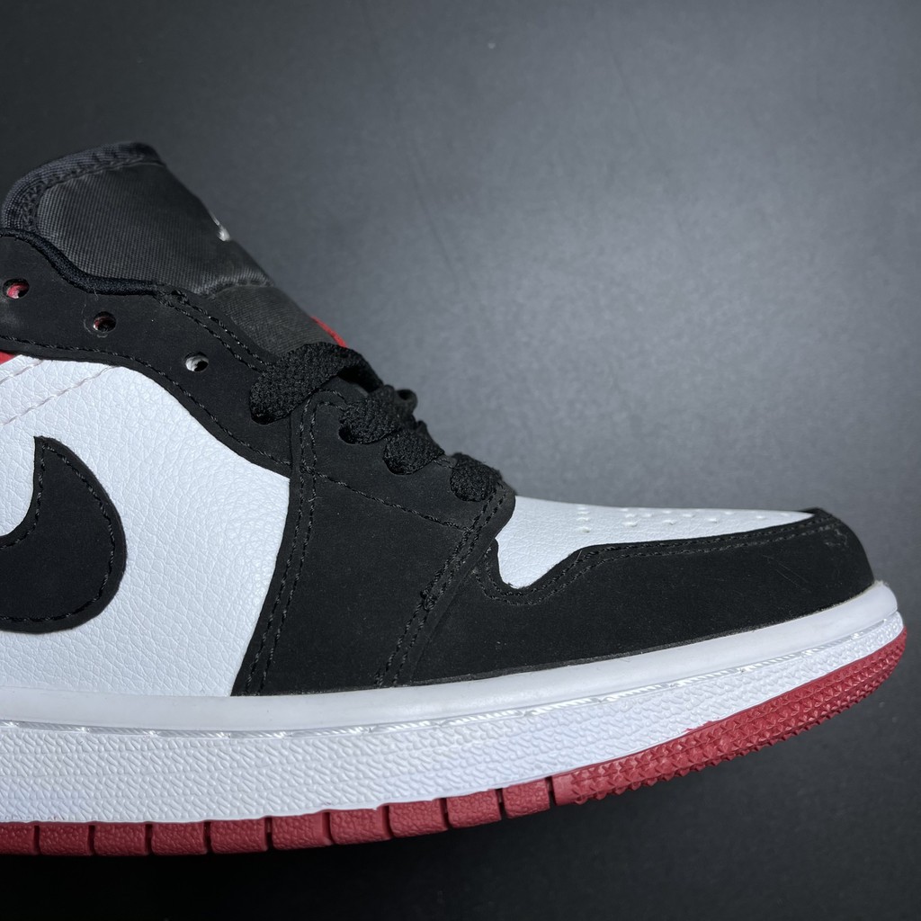 Giày Sneaker J0rdan 1 Low Đỏ Trắng (JD1 Low black toe)