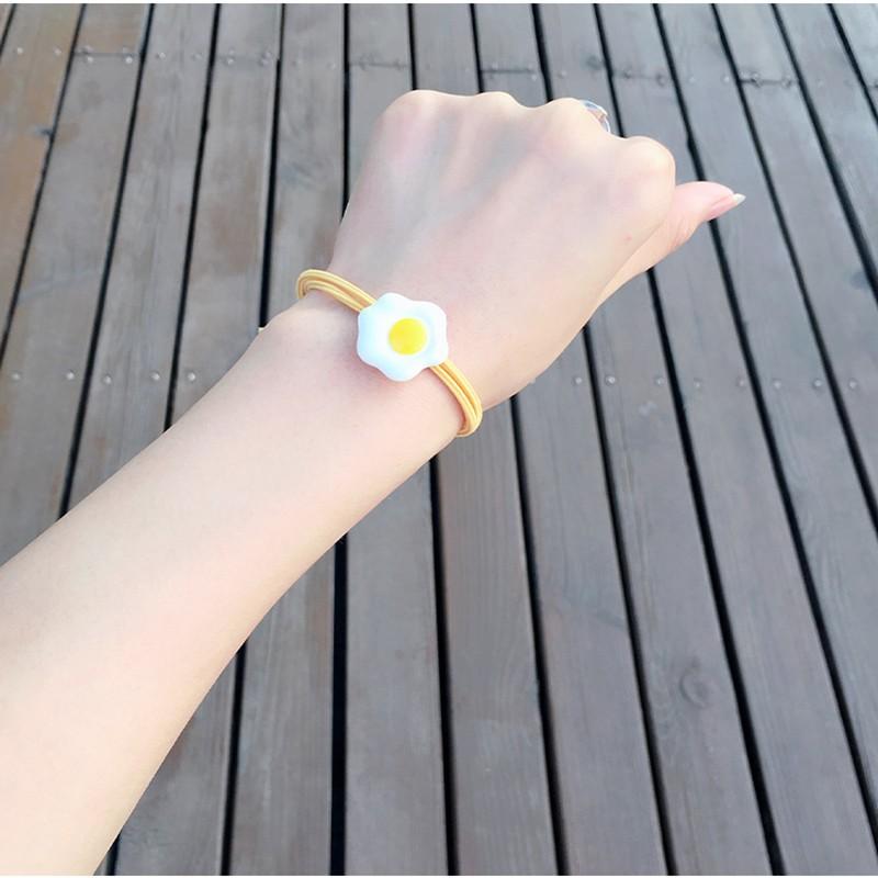 Dây thun buộc tóc hình trứng ốp la siêu độc đáo, cute