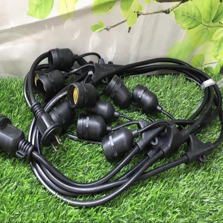 [HCM]Dây Đuôi Đèn Kín Nước Ngoài Trời 10m 20 Đui E27