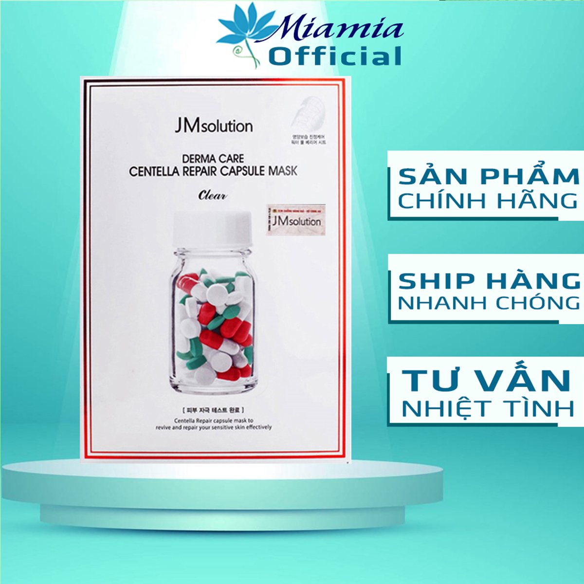 Mặt Nạ JMSOLUTION Cho Da Nhạy Cảm JM Solution Derma Care Centella Repair Capsule Mask