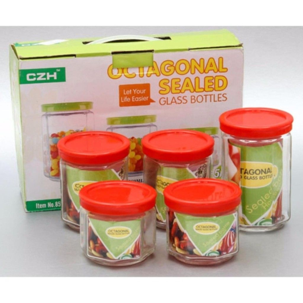 Bộ gia vị thuỷ tinh 5 chiếc