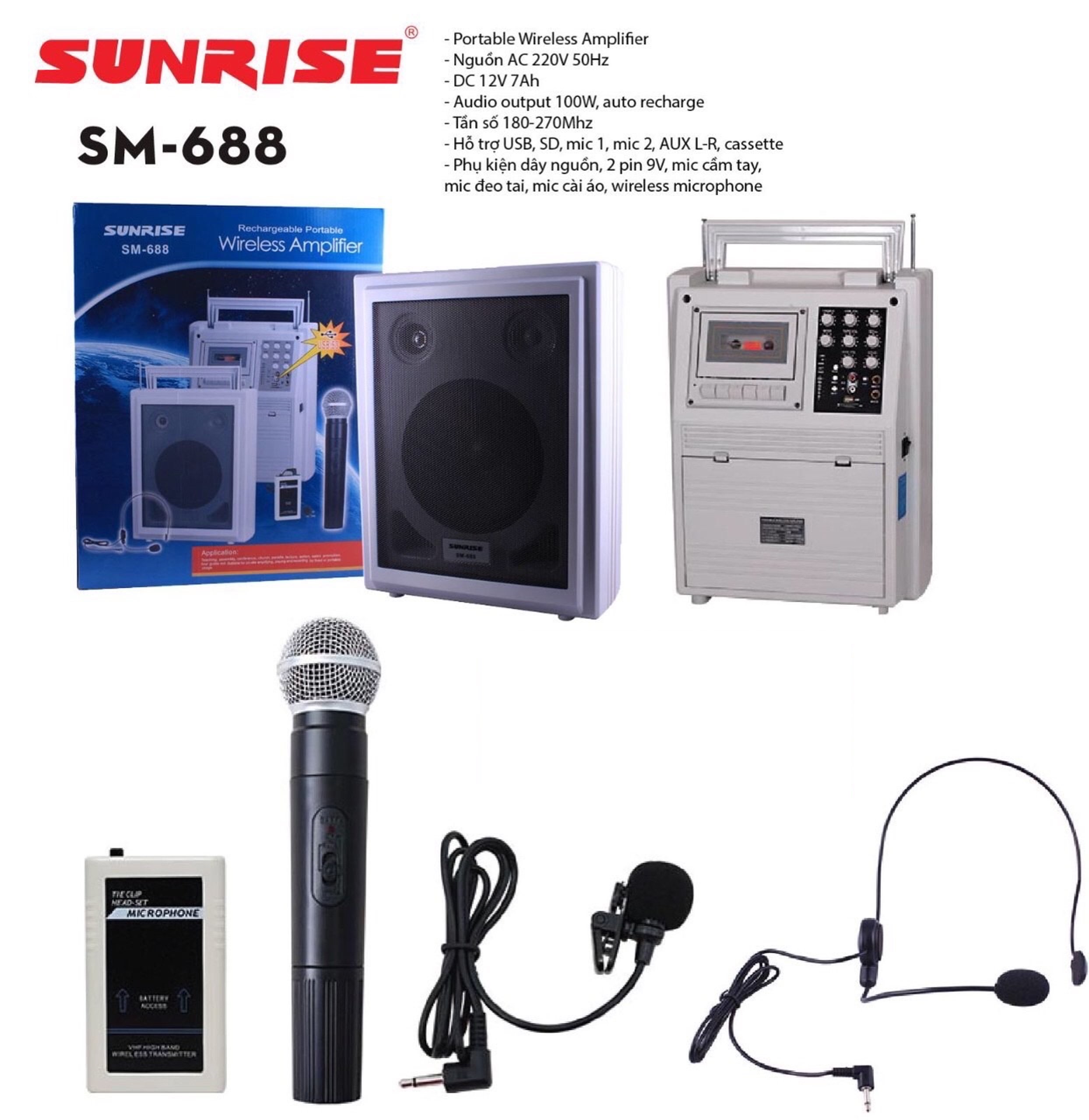 [HCM]Máy Trợ Giảng Xách Tay Sunrise SM-688