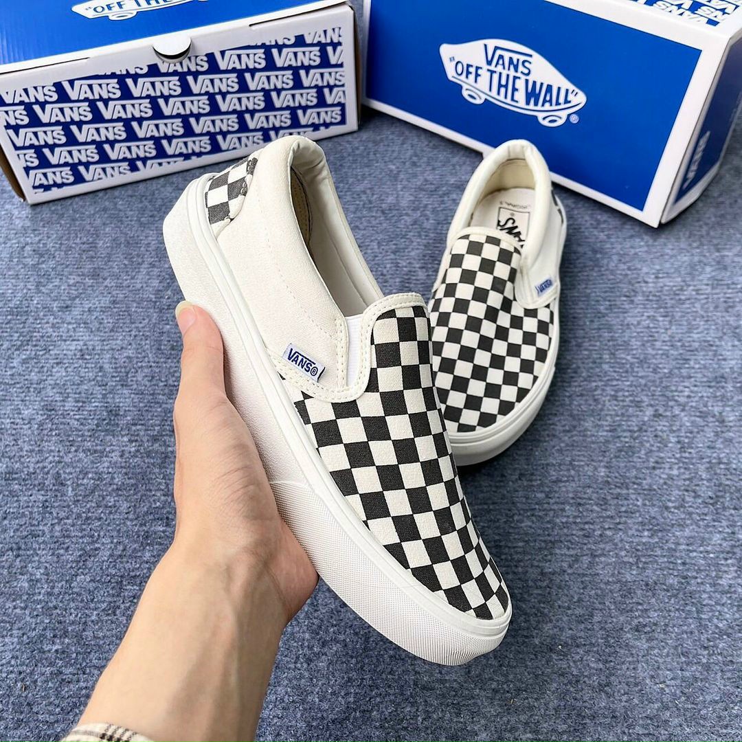 Giày Lười Vans Nam Nữ Màu Đen, Mẫu Mới