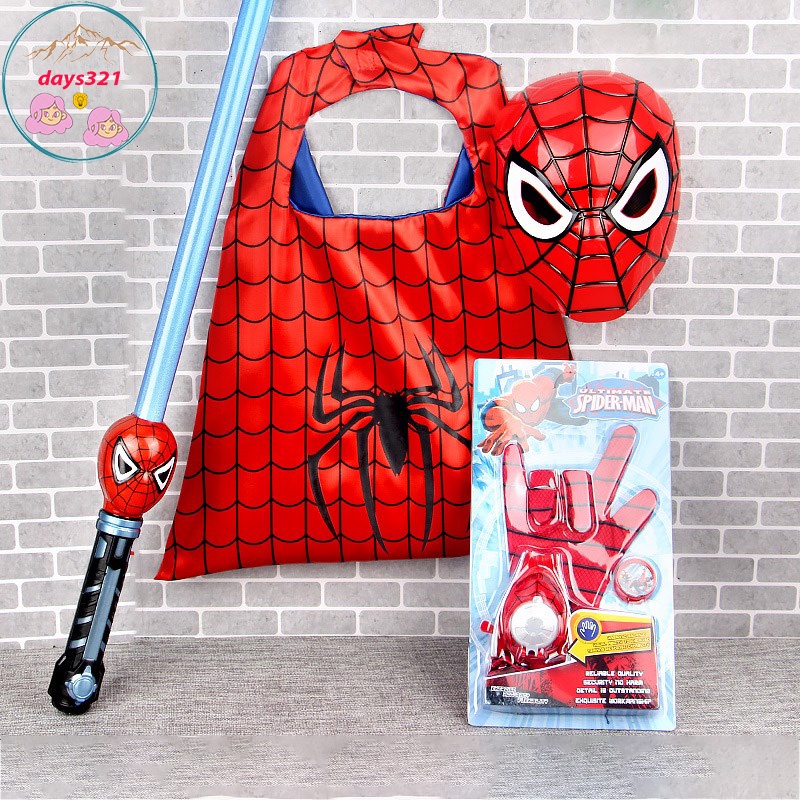 Áo siêu nhân spider man bé trai - bộ đồ chơi áo choàng khiên găng tay spiderman nhí- người nhện dơi captain bat-man