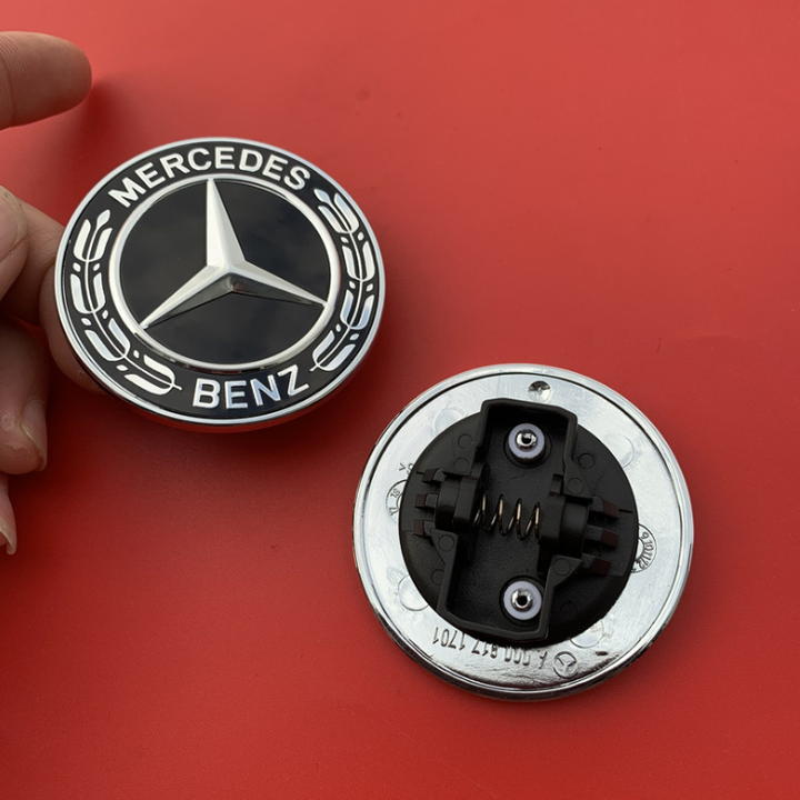 Logo nắp capo đầu xe ô tô-Mercedes W204 - Đường kính 57mm