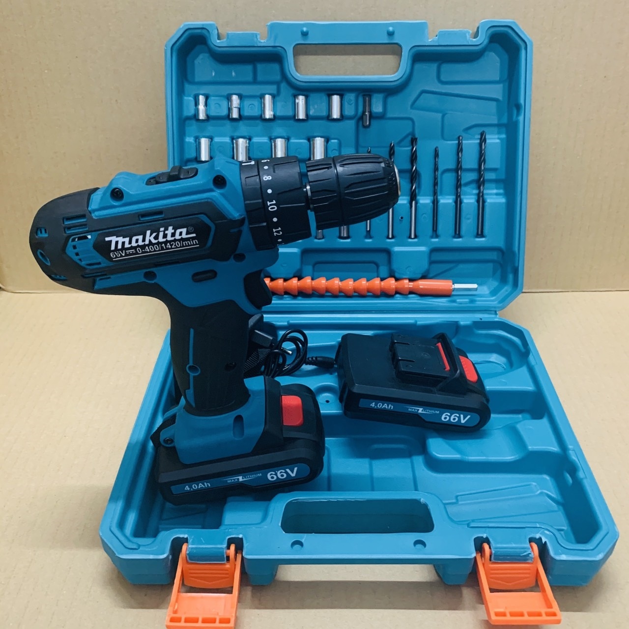 MÁY KHOAN PIN MAKITA 66V TẶNG BỘ MŨI KHOAN