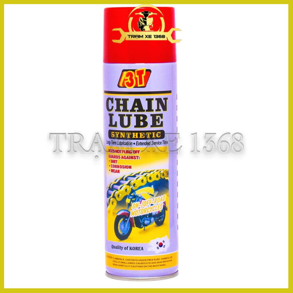 Chai xịt bôi trơn dưỡng sên mỡ bò trắng chain lube 3t 500ml