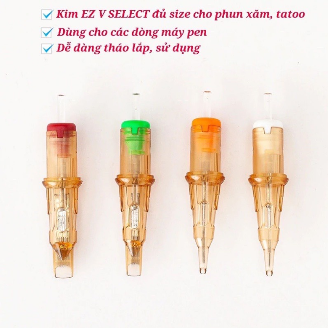 Kim phun xăm dành cho máy pen V-Select lẻ 1 cây đủ size