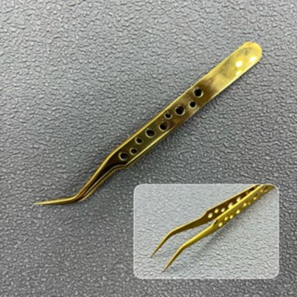 Nhíp tách mi Cong-Thẳng trơn Bạc_thân Trơn-thân Lỗ_(Loại 1)_dụng cụ nối mi_Thúy Hà