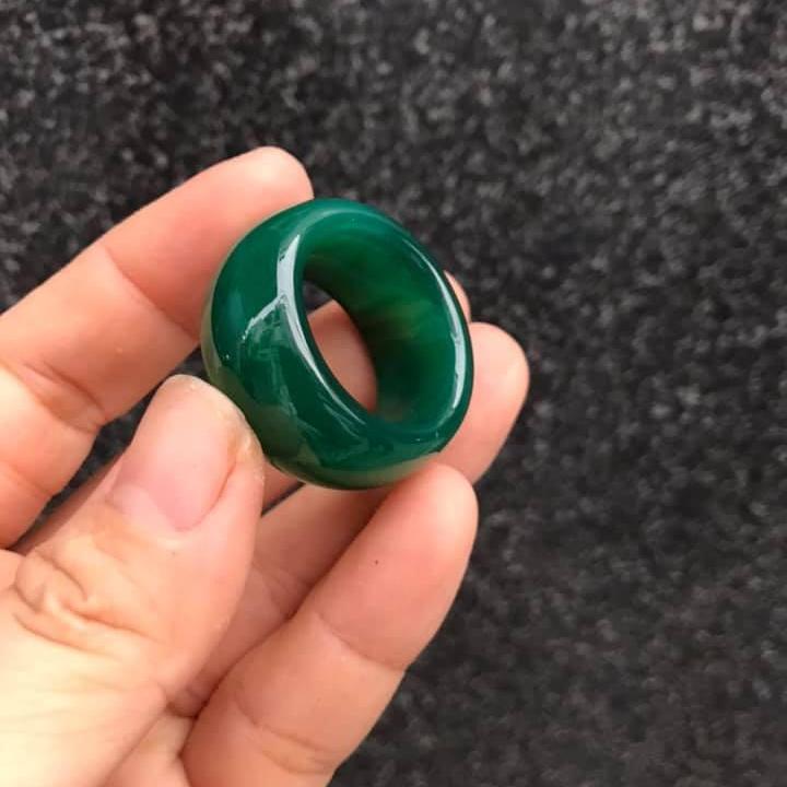 [HCM]NHẪN MÃ NÃO XANH BẢN LỚN
