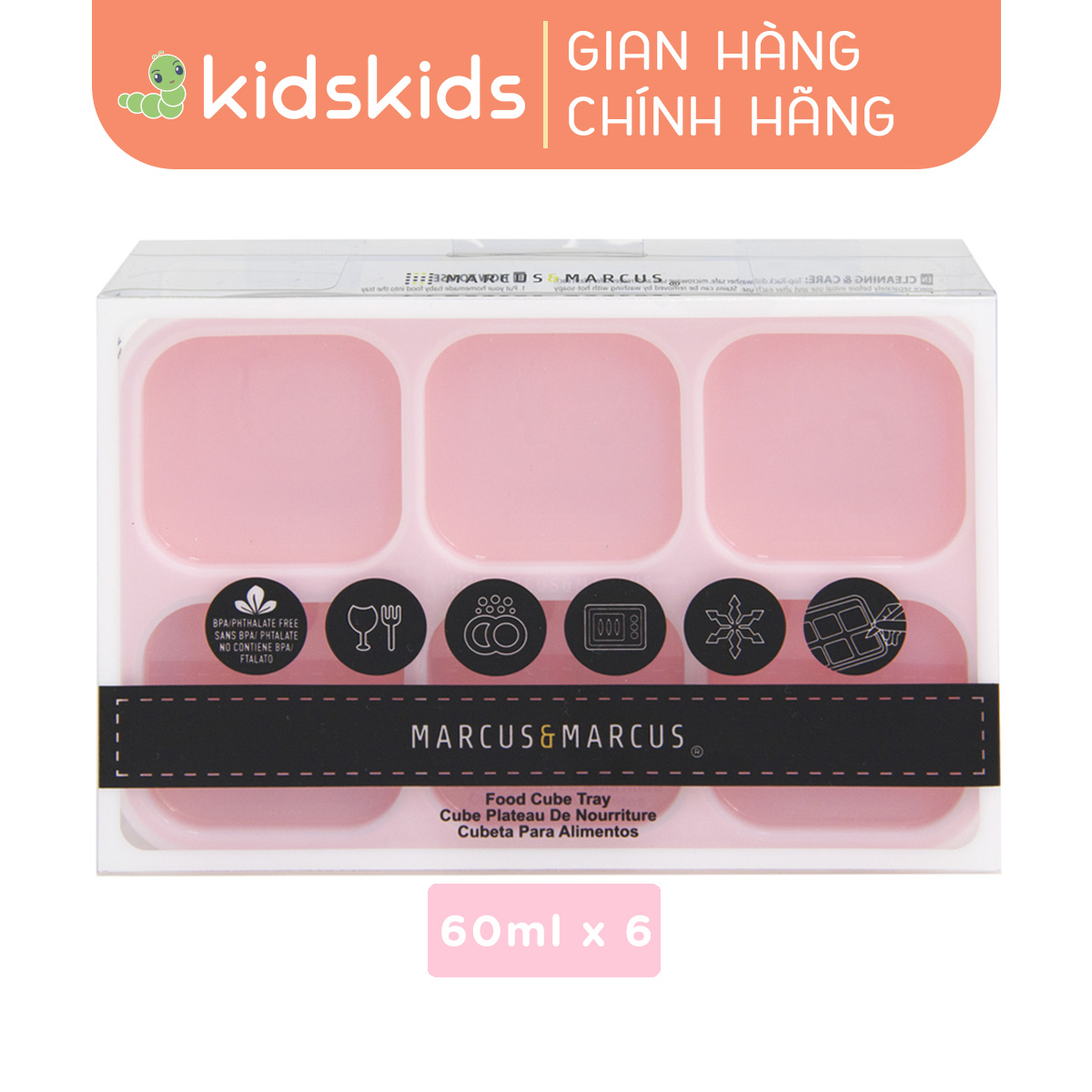 Khay silicon trữ đông đồ ăn dặm cho bé Marcus & Marcus - Pokey