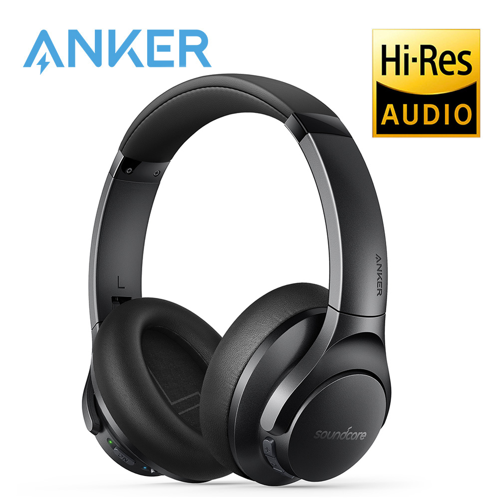 Soundcore by Anker Life Q20+ ANC Headphones 40H Playtime, Hi-Res Audio Over-Ear Headphones Headsets-A3045011
