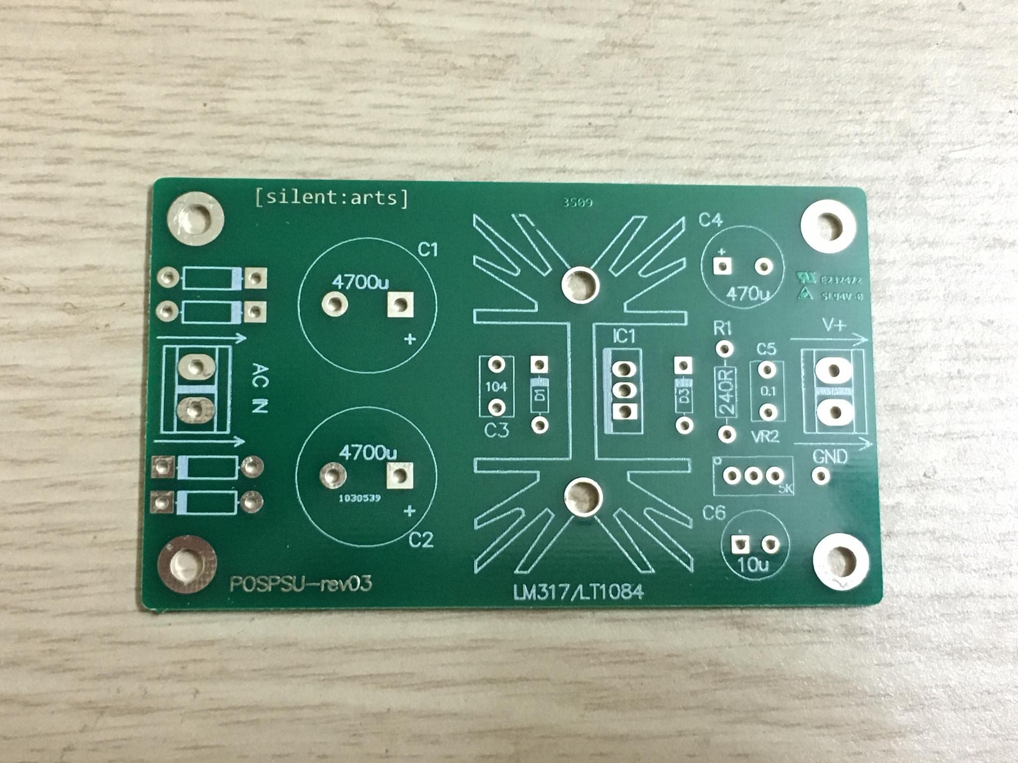 Mạch in dalabs ổn áp LM317/LT108x (03 PCB)