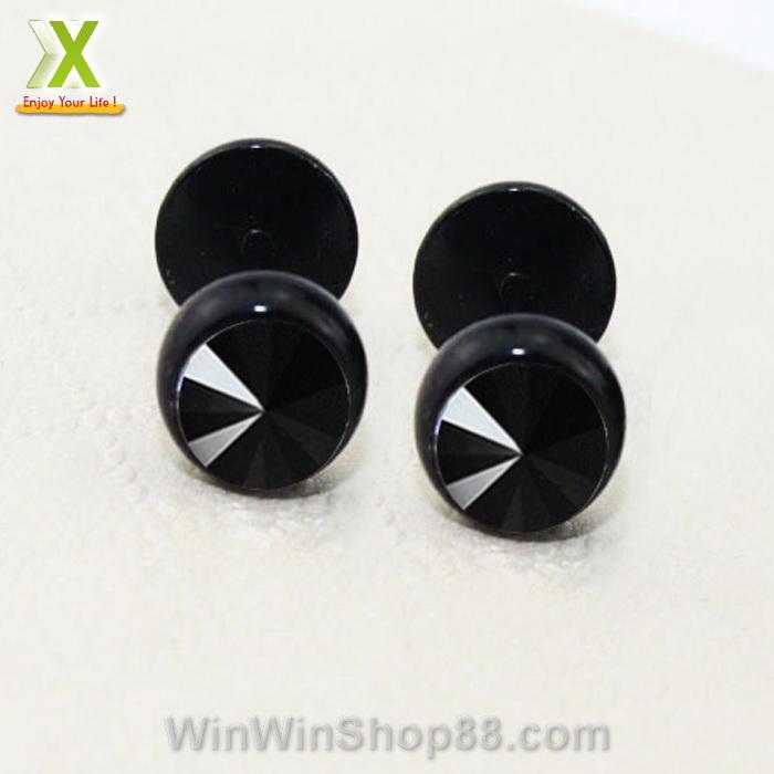 Bộ 2 Bông Tai Thời Trang Bt160 (Đen; Hột Đen)