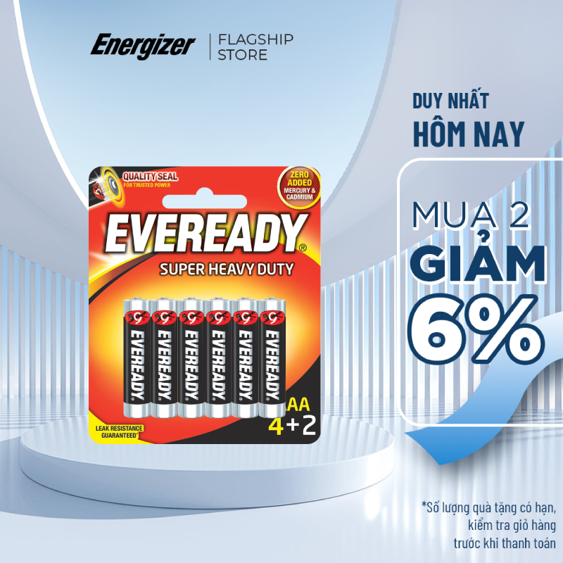 Eveready Super H.Duty 1212 Bp4+2 Aaa Battery