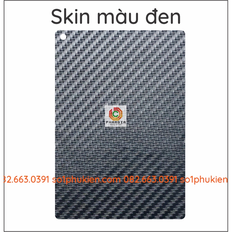 Miếng dán mặt lưng skin carbon Ipad 10.2