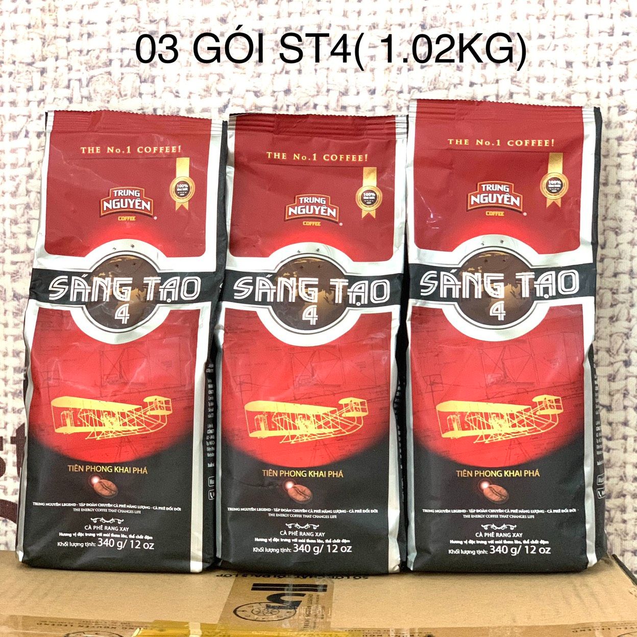 (COMBO 3 GÓI) Cà phê SÁNG TẠO 4 Trung Nguyên( Mỗi Gói 340gam)