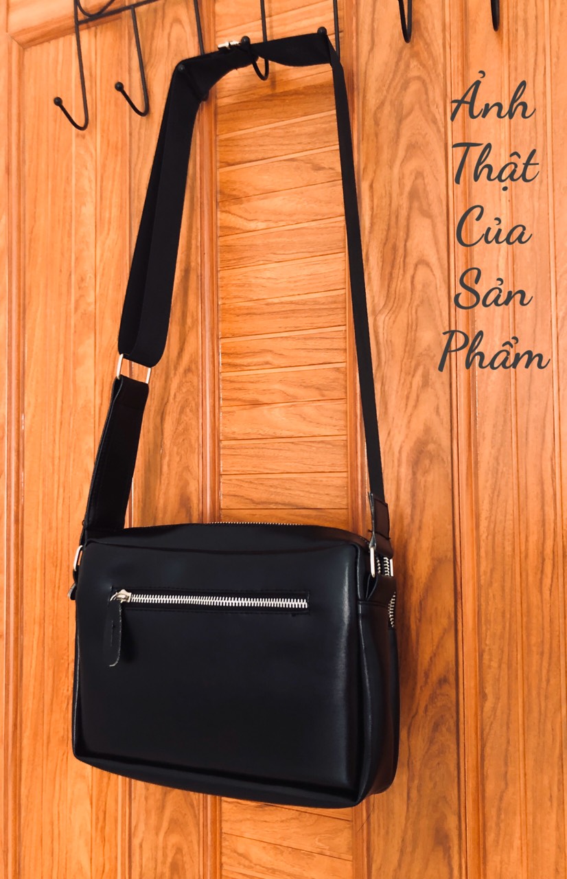TÚI ĐEO CHÉO UNISEX MESSBAG DA PU (ĐEN) HNA