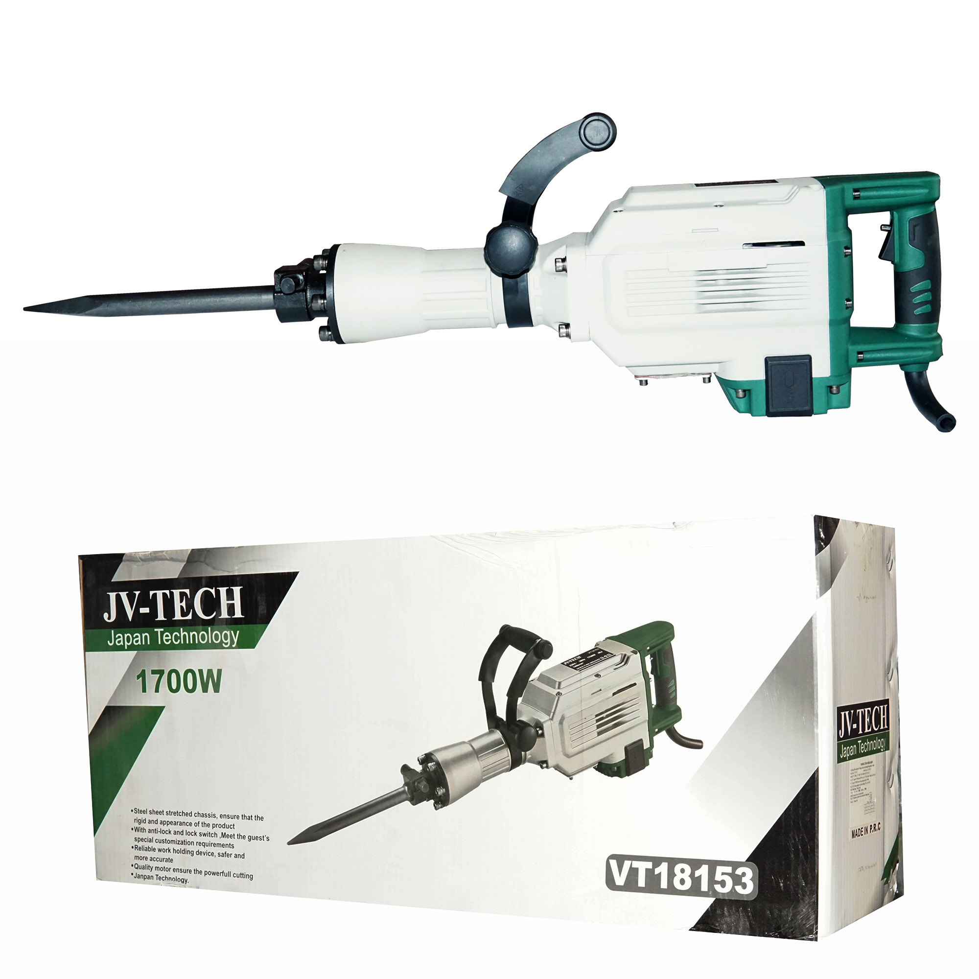 Máy đục bê tông 30mm JV-TECH VT18153 1700W