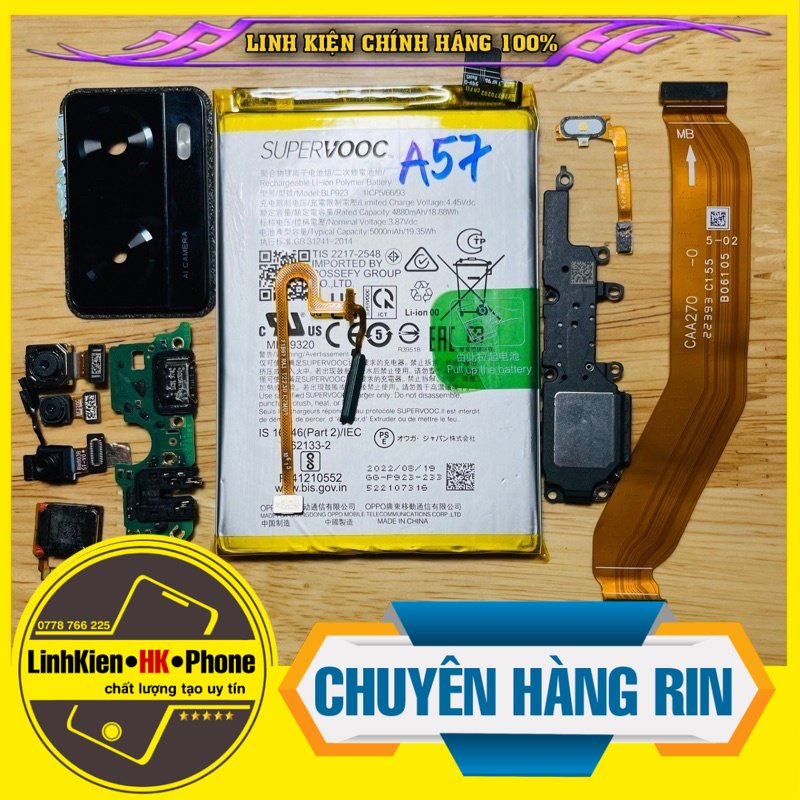Linh Kiện Oppo A57 / Camera trước,camera sau,main sạc,cáp nối main,loa ngoài,vân tay,cáp flash,Pin rin bóc máy