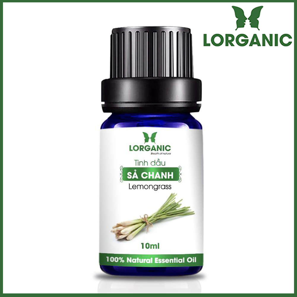 [HCM]Combo Tinh Dầu Sả Chanh Lorganic + Tràm Gió Lorganic (10ml / Chai)