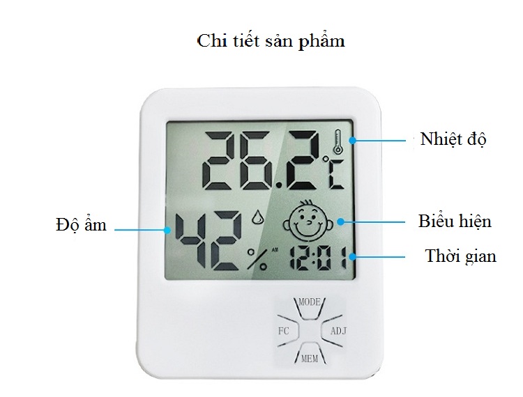 Đồng hồ đo nhiệt độ độ ẩm treo tường để bàn LX8111