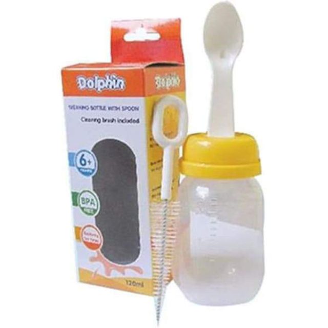 Bình Tập Ăn Dặm Nhựa PP Dolphin 120ml/ 240ml