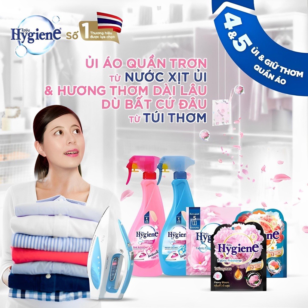 Nước Xịt Ủi Thơm Quần Áo Hygiene 550ml